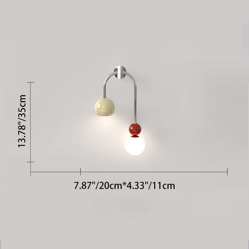 Arc Iron Acrylic Ball Wall Lamp