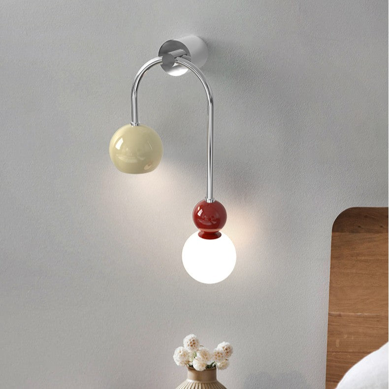 Arc Iron Acrylic Ball Wall Lamp