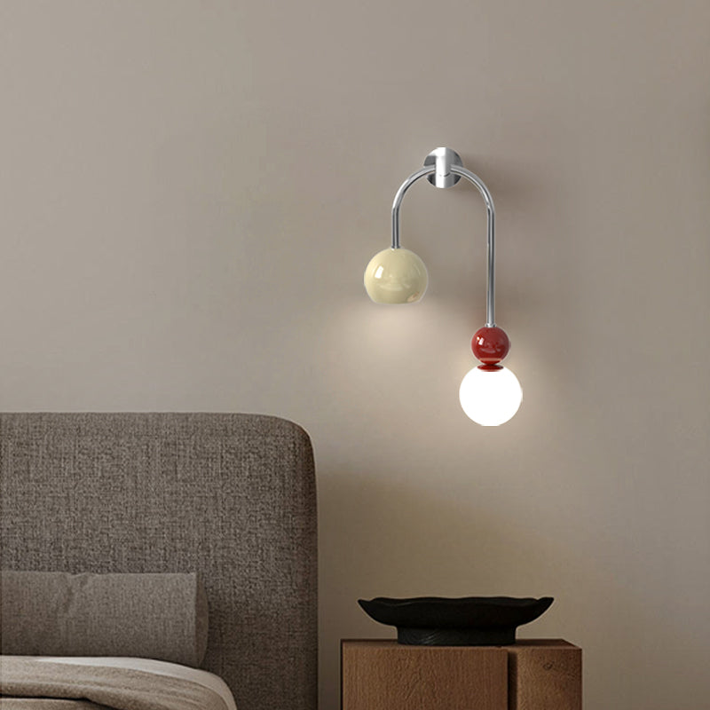 Arc Iron Acrylic Ball Wall Lamp