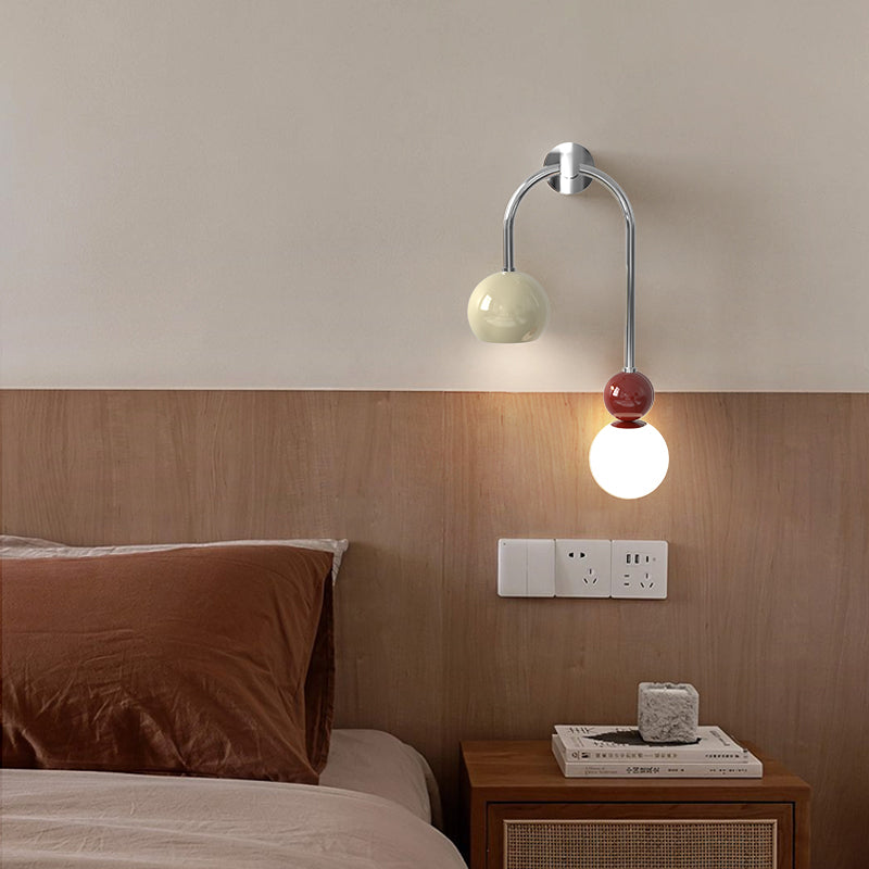 Arc Iron Acrylic Ball Wall Lamp