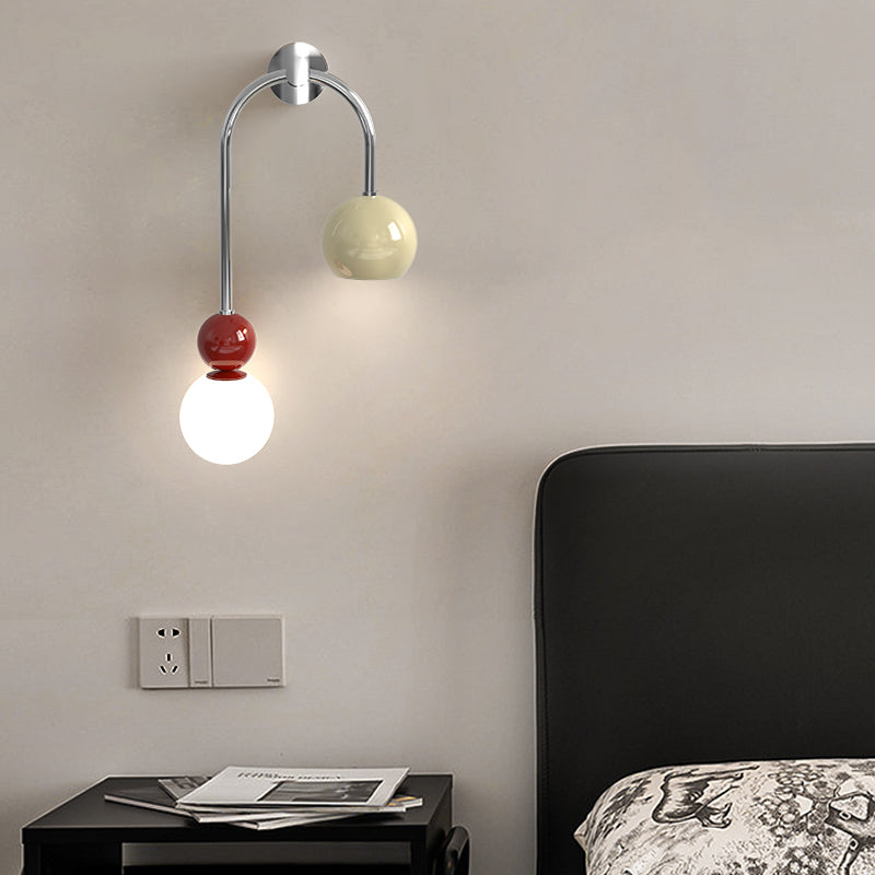 Arc Iron Acrylic Ball Wall Lamp