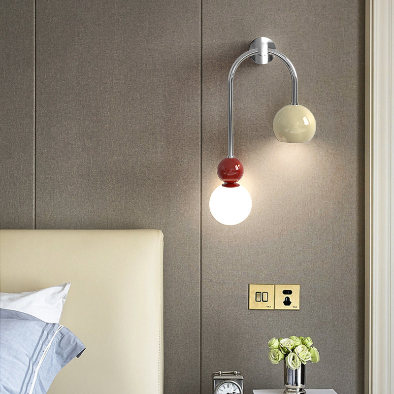 Arc Iron Acrylic Ball Wall Lamp