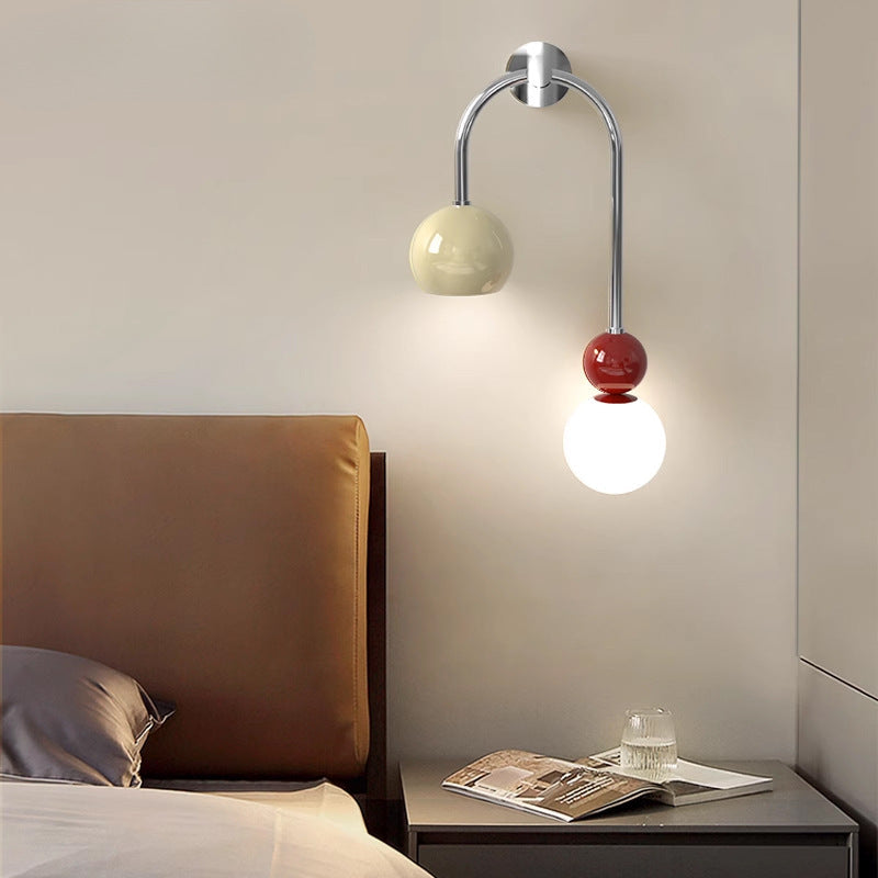 Arc Iron Acrylic Ball Wall Lamp