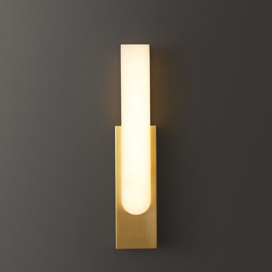Column Imitation Marble Hardware Wall Lamp