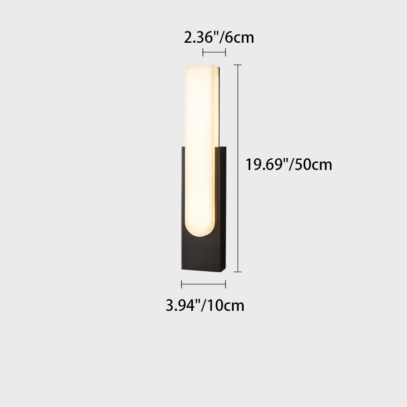 Column Imitation Marble Hardware Wall Lamp