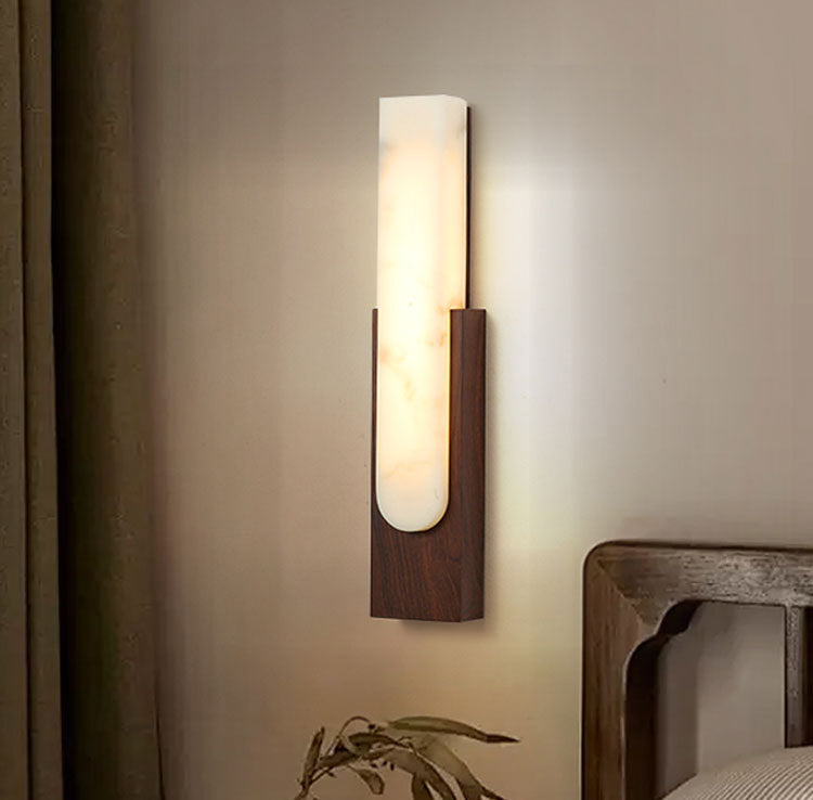 Column Imitation Marble Hardware Wall Lamp
