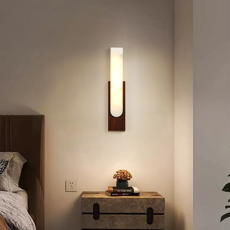 Column Imitation Marble Hardware Wall Lamp