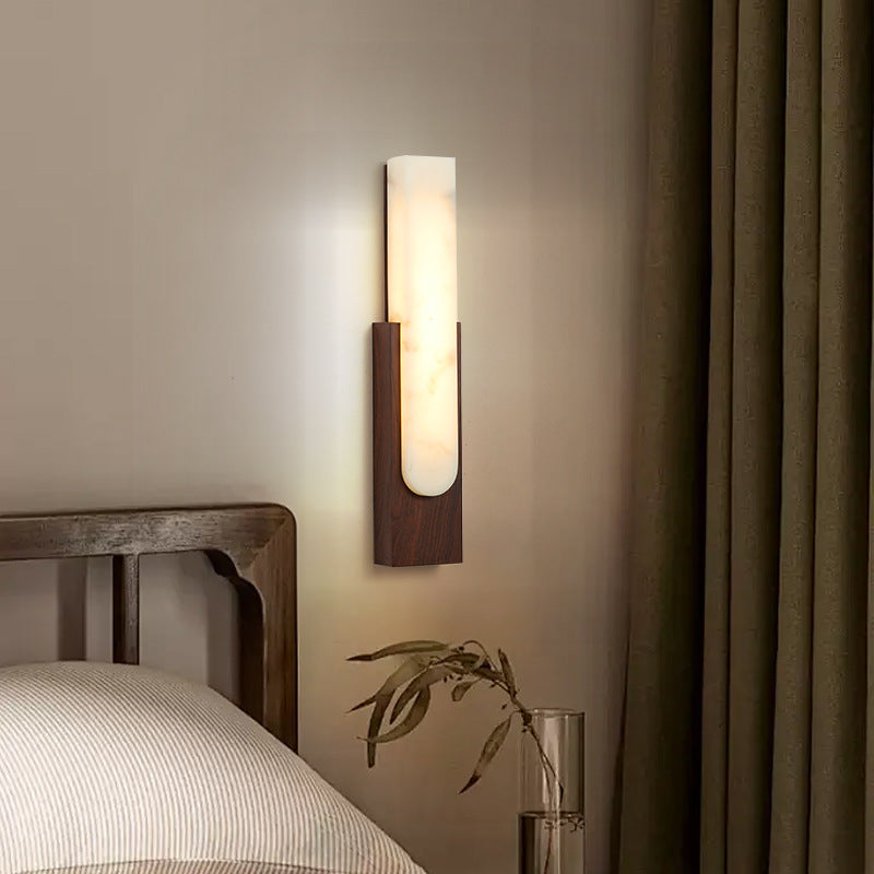 Column Imitation Marble Hardware Wall Lamp