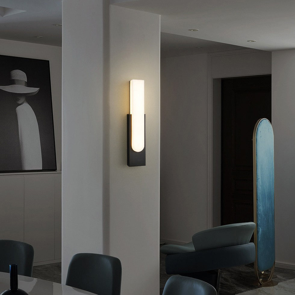 Column Imitation Marble Hardware Wall Lamp