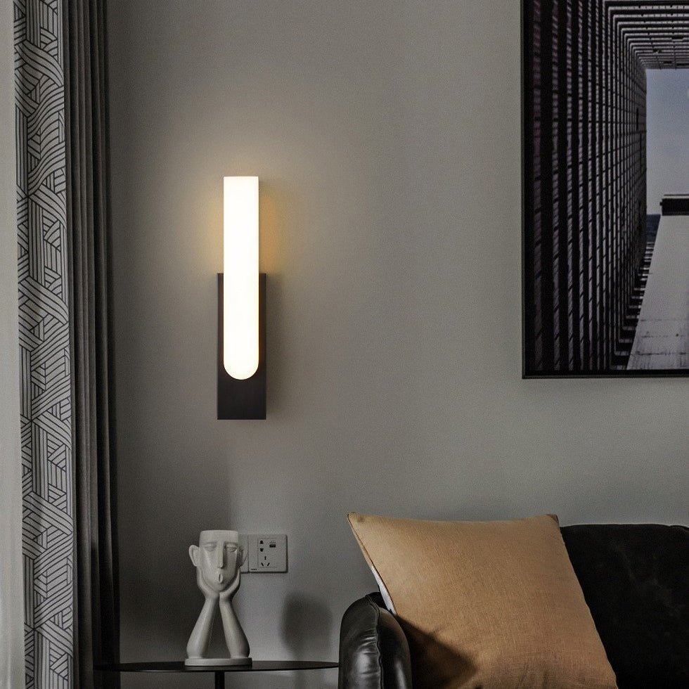 Column Imitation Marble Hardware Wall Lamp