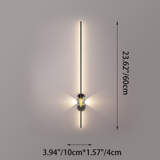 Iron Aluminum Straight Line Wall Lamp
