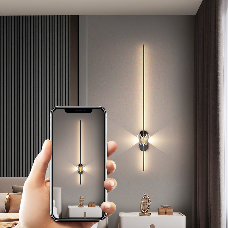 Iron Aluminum Straight Line Wall Lamp
