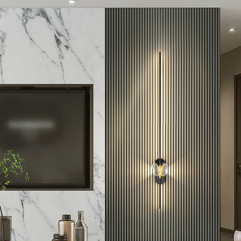 Iron Aluminum Straight Line Wall Lamp