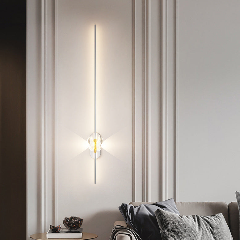 Iron Aluminum Straight Line Wall Lamp
