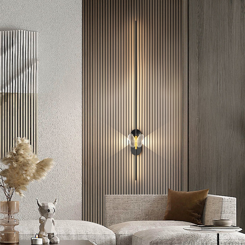 Iron Aluminum Straight Line Wall Lamp