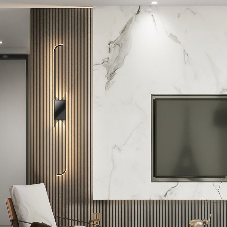 Iron Aluminum Straight Line Wall Lamp