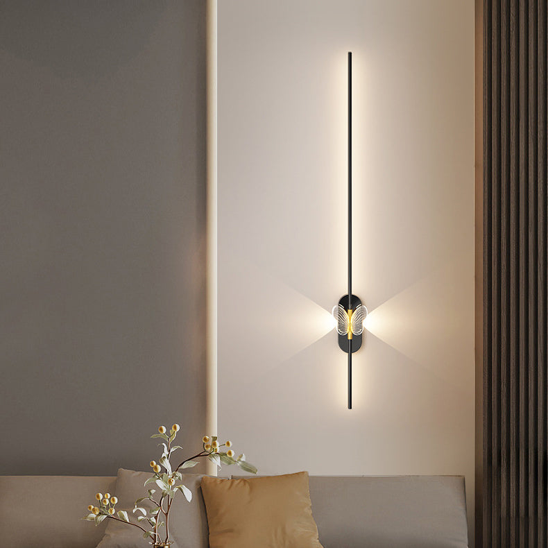 Iron Aluminum Straight Line Wall Lamp