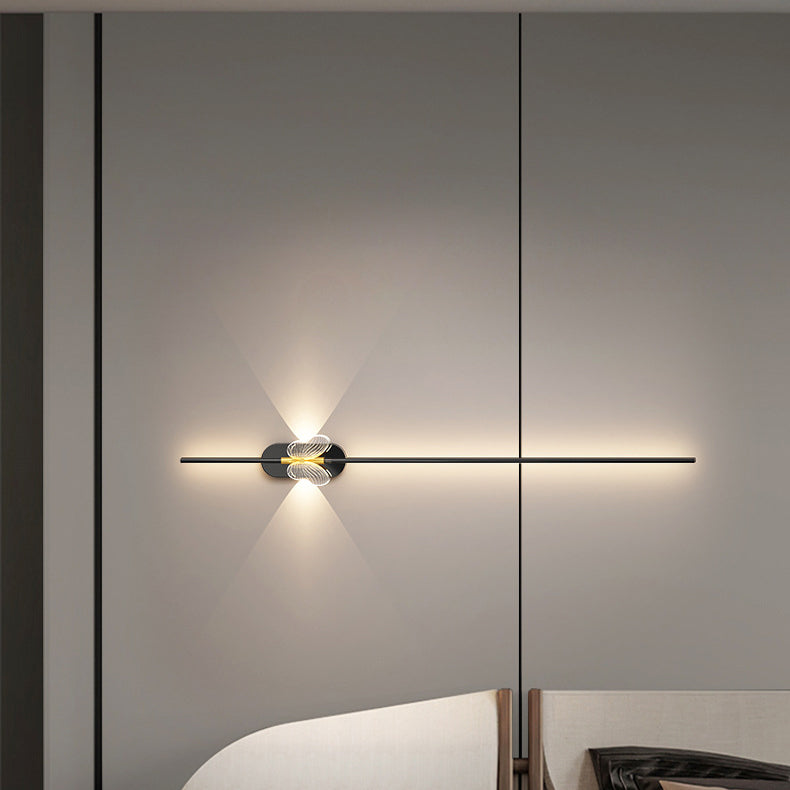 Iron Aluminum Straight Line Wall Lamp