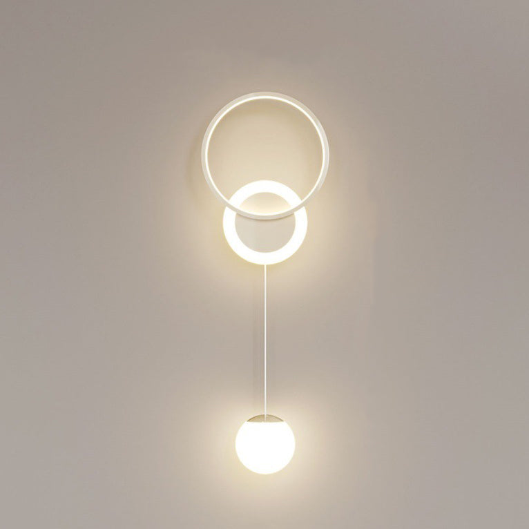 Iron Acrylic Geometric Circle Wall Lamp