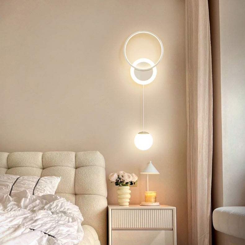 Iron Acrylic Geometric Circle Wall Lamp