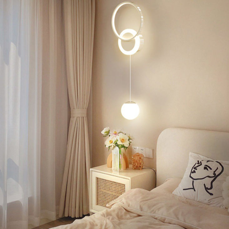 Iron Acrylic Geometric Circle Wall Lamp