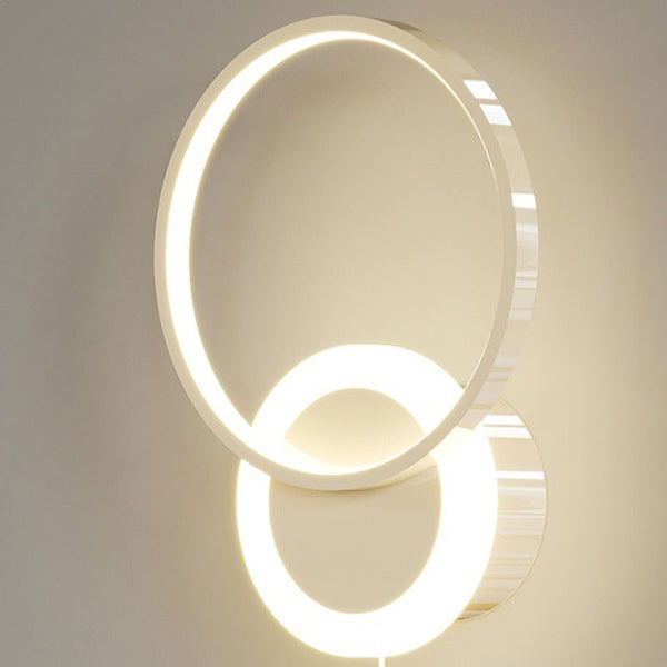 Iron Acrylic Geometric Circle Wall Lamp