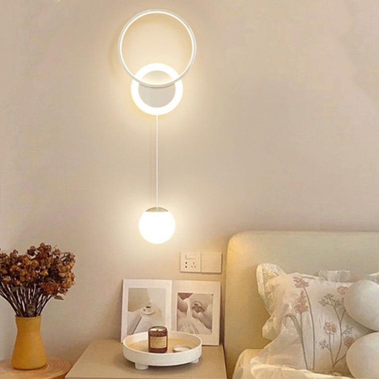 Iron Acrylic Geometric Circle Wall Lamp