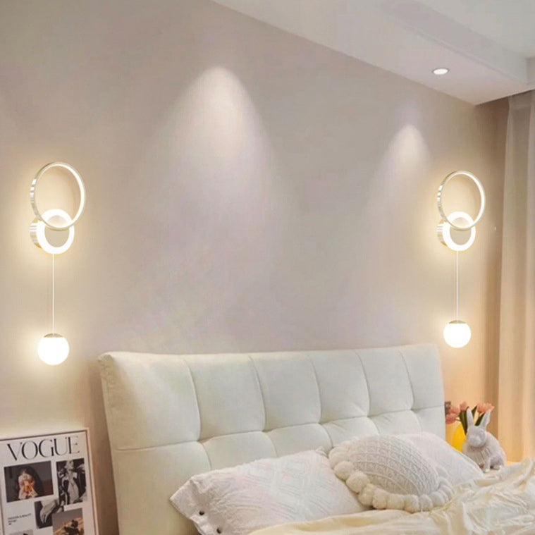 Iron Acrylic Geometric Circle Wall Lamp