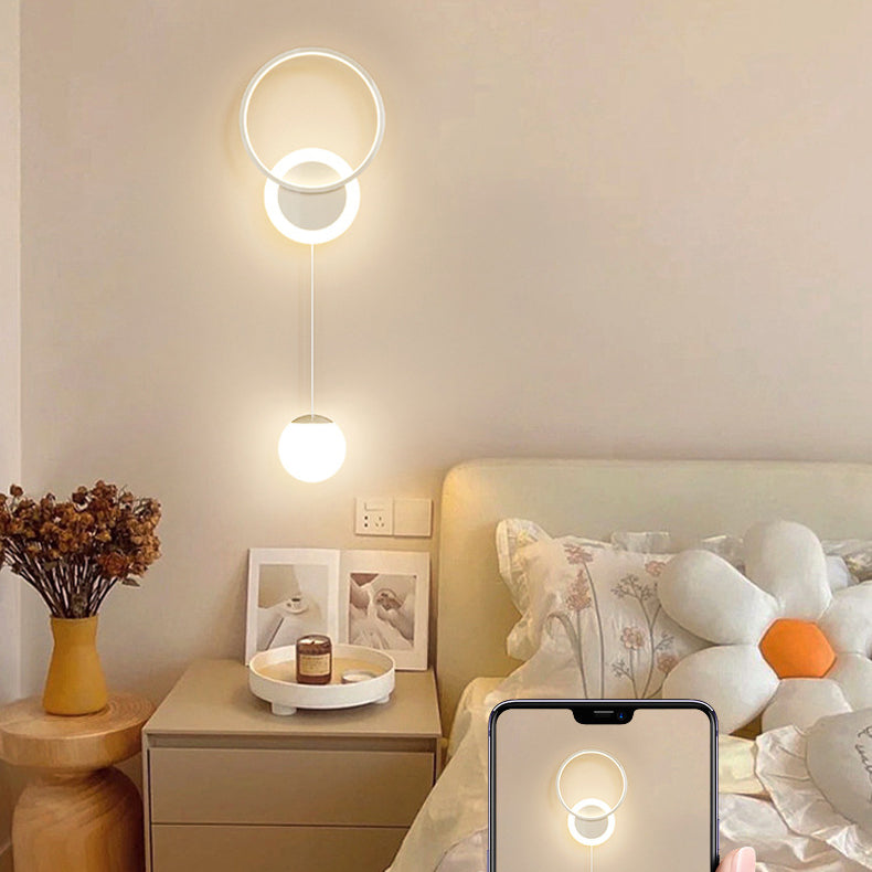 Iron Acrylic Geometric Circle Wall Lamp