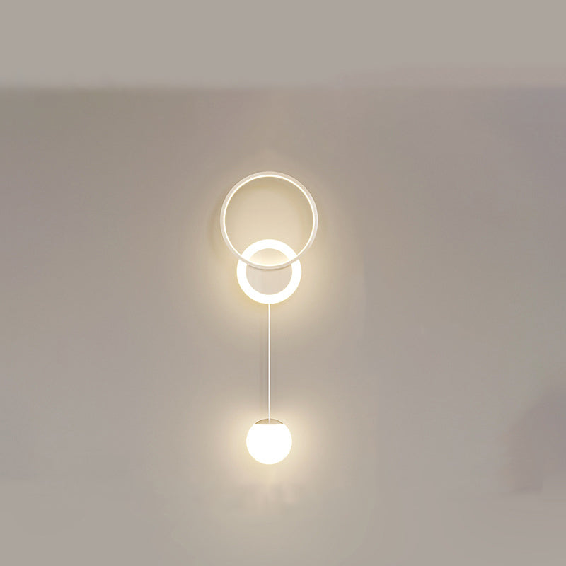 Iron Acrylic Geometric Circle Wall Lamp