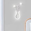 Iron Rose Flower Glass Wall Lamp