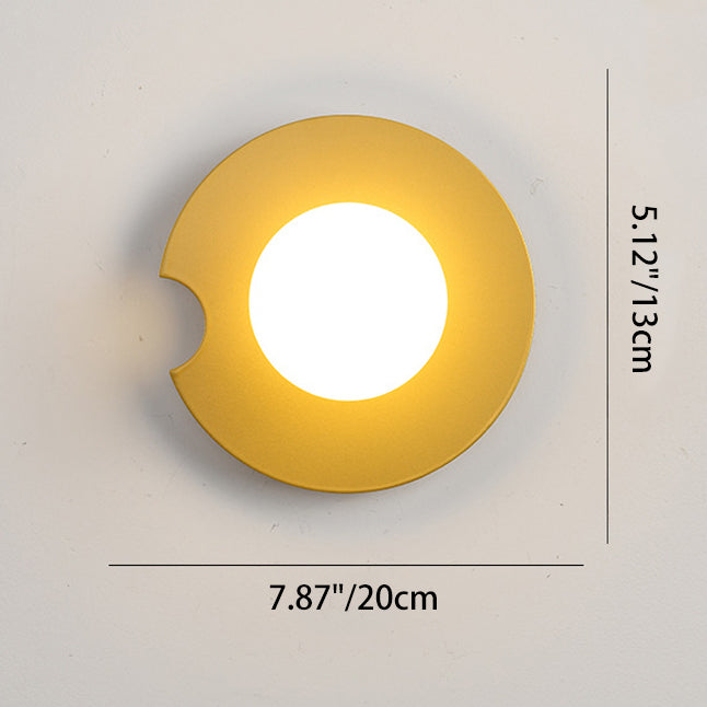 Geometric Circle Iron Glass Wall Lamp