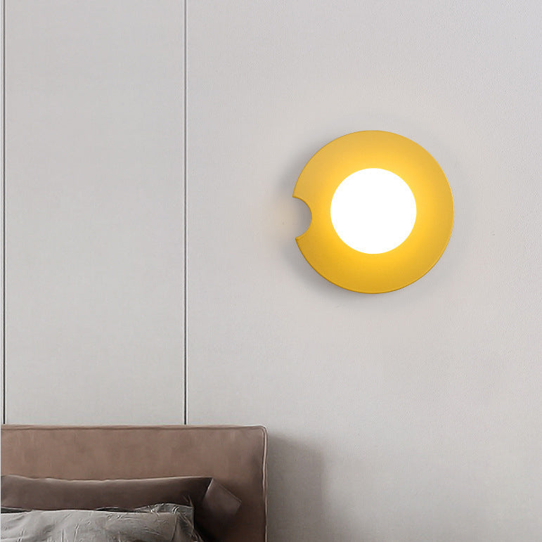 Geometric Circle Iron Glass Wall Lamp