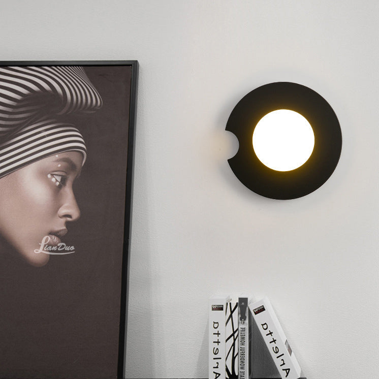 Geometric Circle Iron Glass Wall Lamp
