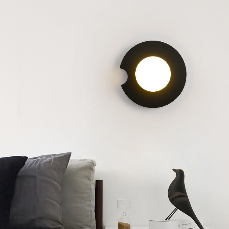 Geometric Circle Iron Glass Wall Lamp