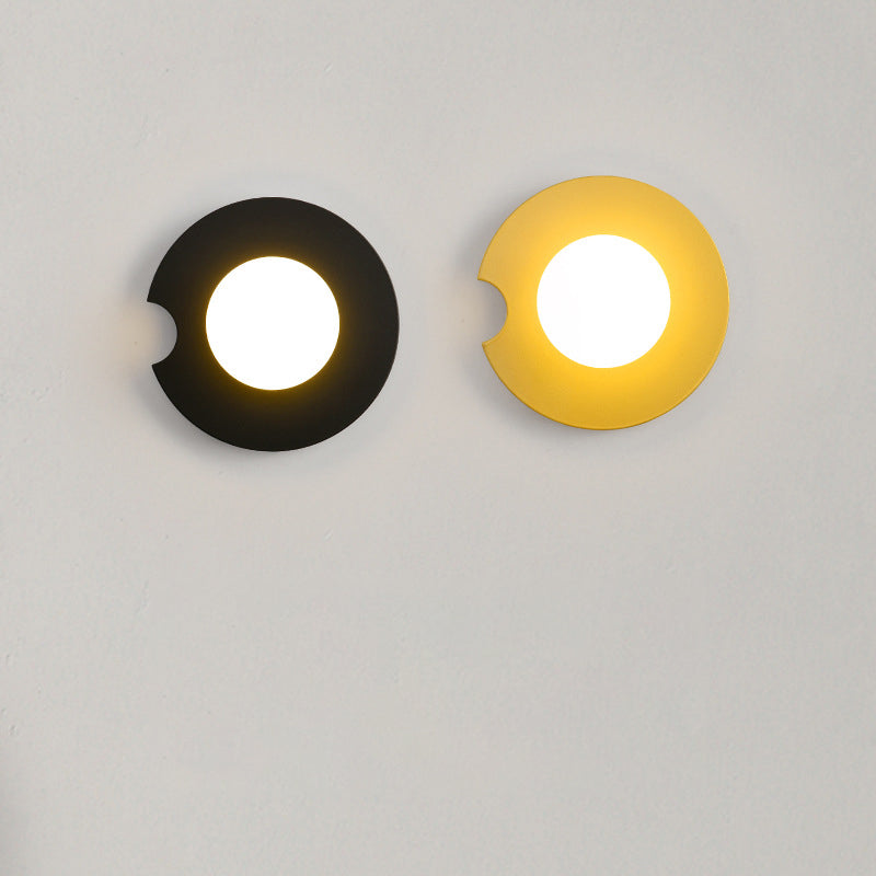 Geometric Circle Iron Glass Wall Lamp