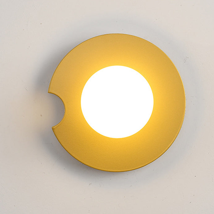 Geometric Circle Iron Glass Wall Lamp