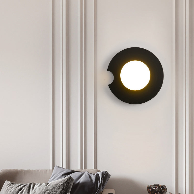 Geometric Circle Iron Glass Wall Lamp