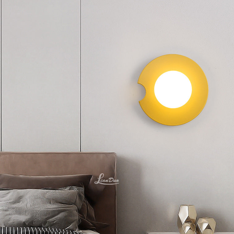 Geometric Circle Iron Glass Wall Lamp
