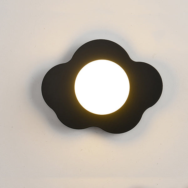 Iron Flower Glass Living Wall Lamp