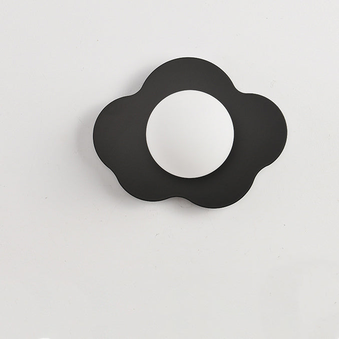 Iron Flower Glass Living Wall Lamp
