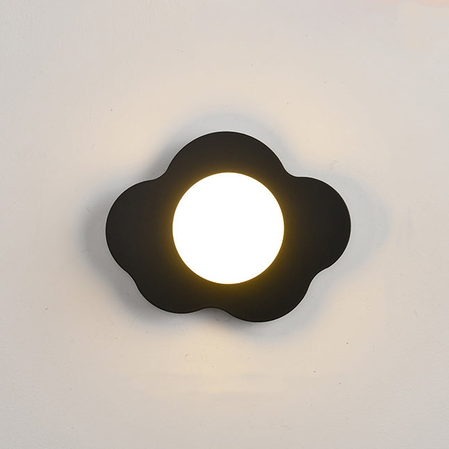 Iron Flower Glass Living Wall Lamp