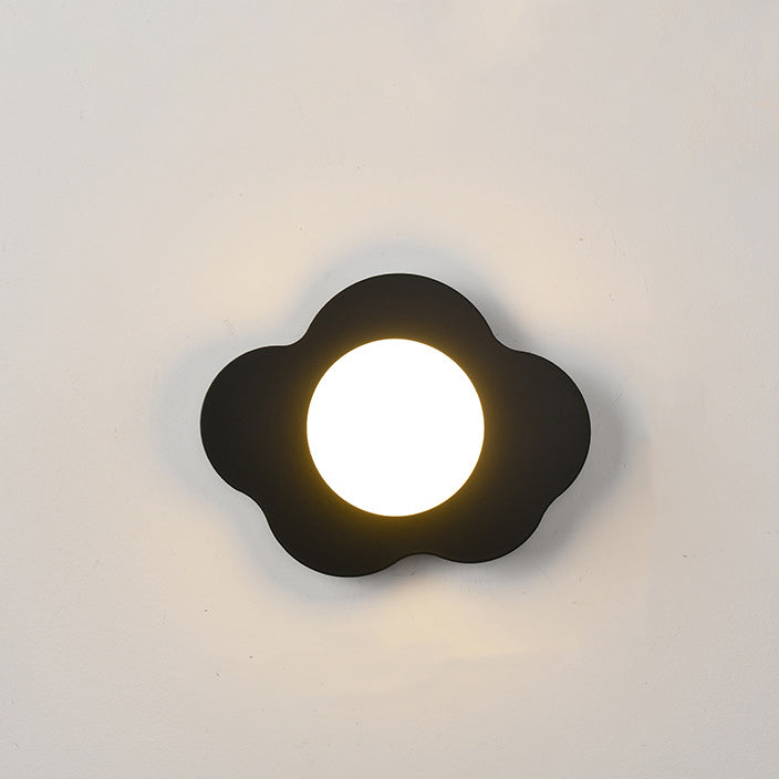 Iron Flower Glass Living Wall Lamp
