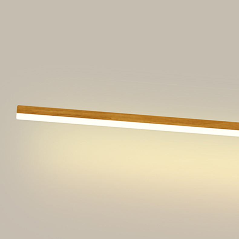 Aluminum Walnut Wood Grain Wall Lamp