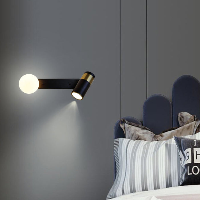 Iron Aluminum Cylinder Rotatable 2-Light Wall Lamp