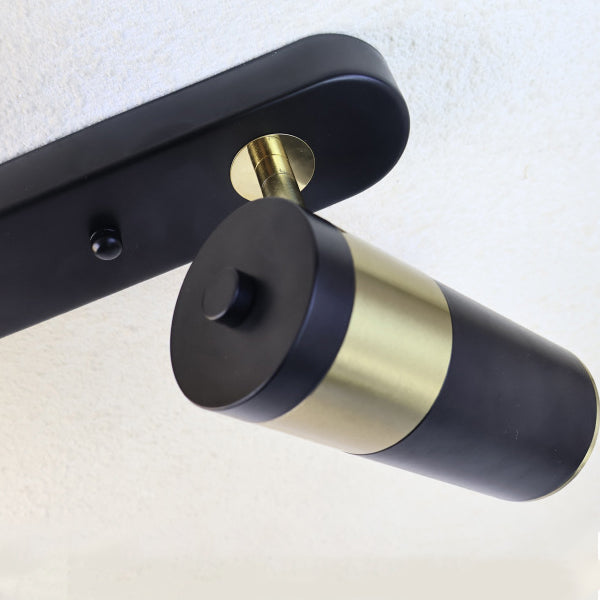 Iron Aluminum Cylinder Rotatable 2-Light Wall Lamp