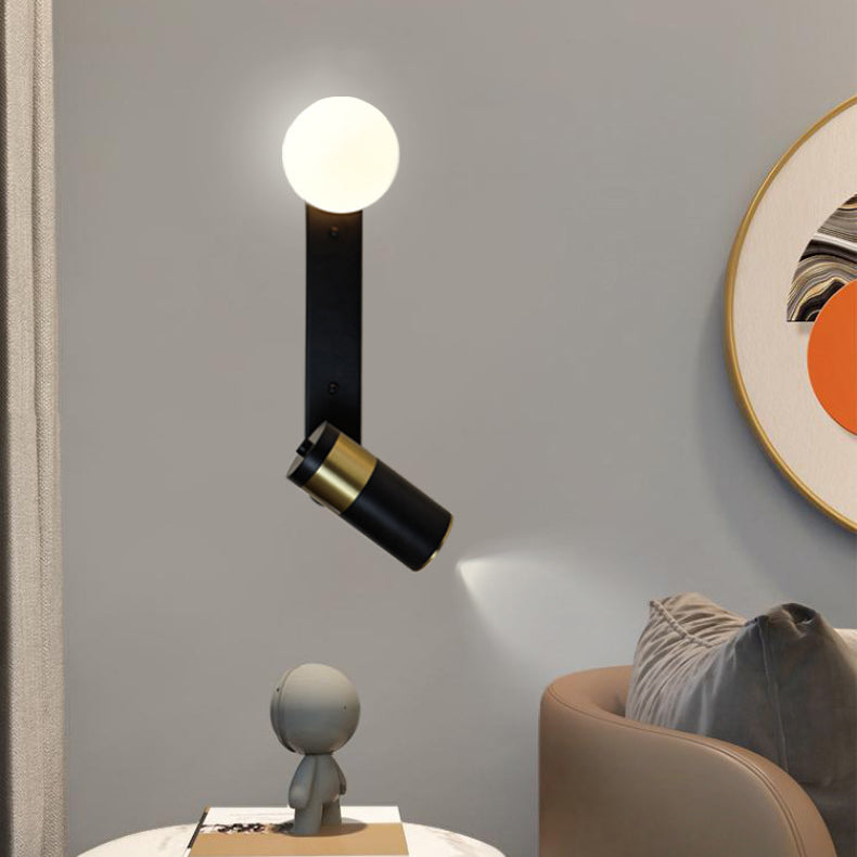 Iron Aluminum Cylinder Rotatable 2-Light Wall Lamp