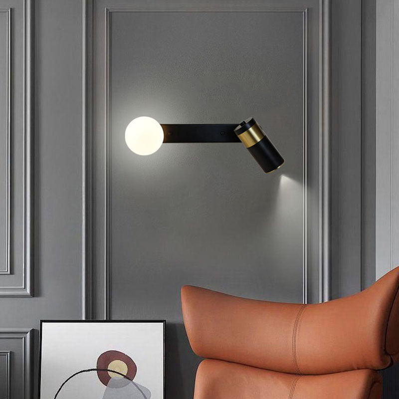Iron Aluminum Cylinder Rotatable 2-Light Wall Lamp