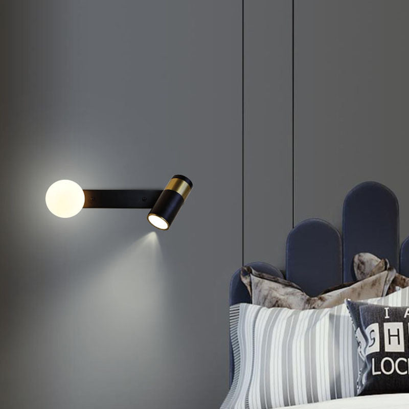 Iron Aluminum Cylinder Rotatable 2-Light Wall Lamp
