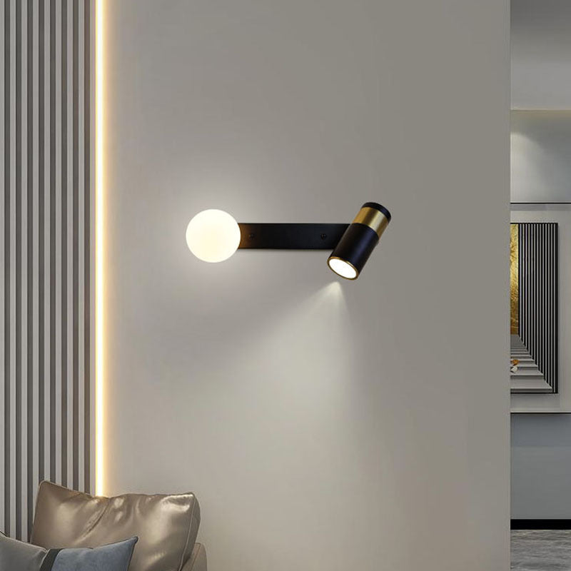 Iron Aluminum Cylinder Rotatable 2-Light Wall Lamp
